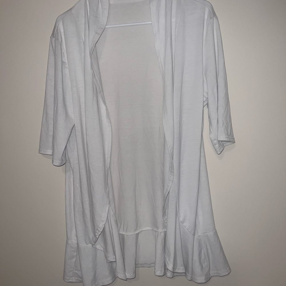 White Open Front Cardigan - Picture 1 of 3
